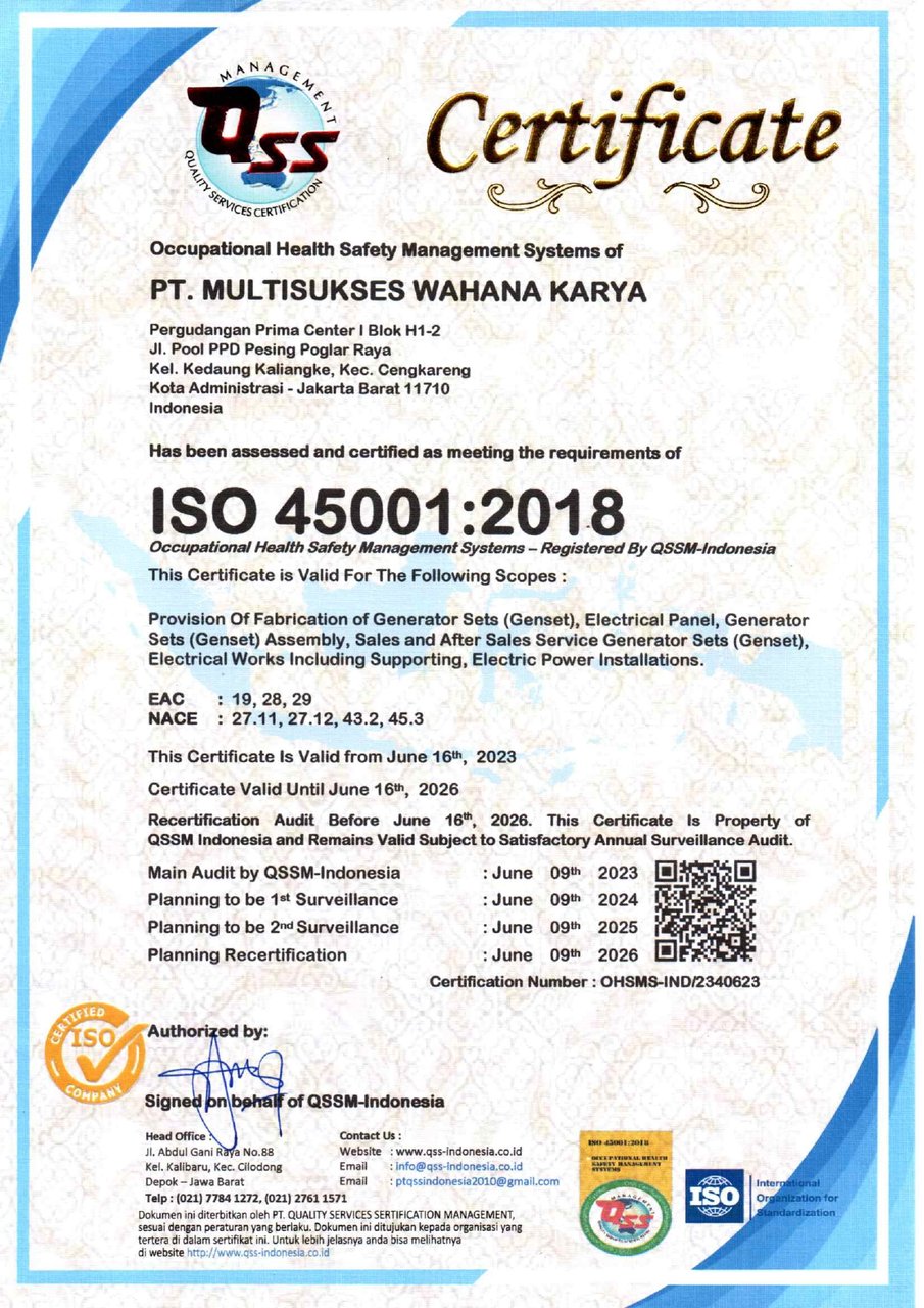sertifkat iso highlander